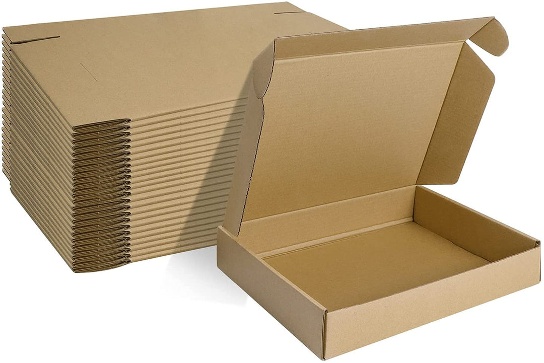HORLIMER 25 Stück Versandkarton Klein Karton Box, 28x20,4x5,1 cm Verpackungskartons aus Wellpappe fü