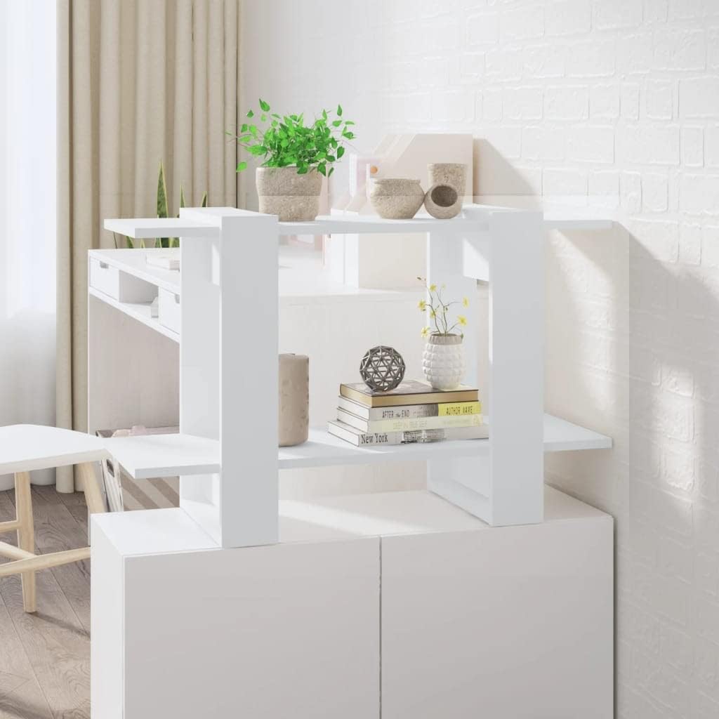 homiuse BüCherregal Weiss Raumteiler Regal 80x30x51 cm Raumteiler Regal Holzregal Wohnzimmer MöBel R
