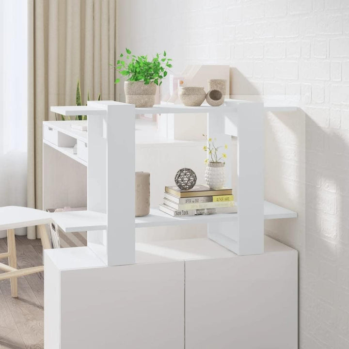 homiuse BüCherregal Weiss Raumteiler Regal 80x30x51 cm Raumteiler Regal Holzregal Wohnzimmer MöBel R