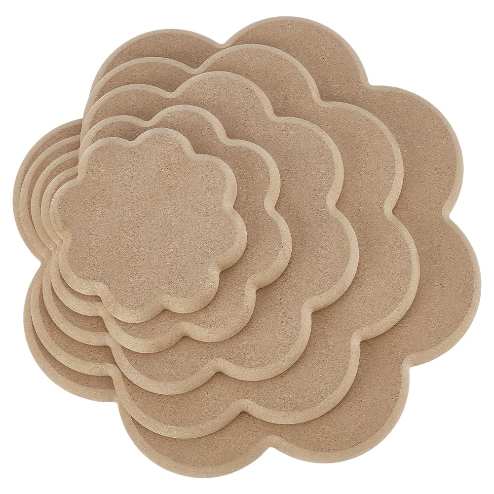 nbeads 5 Stück 5 Grössen Töpferei Keramikform, MDF Keramikform für Ton Blume Form Keramikformen Slum