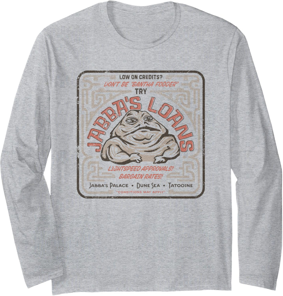 Star Wars Jabba The Hutt Loans Comic Langarmshirt