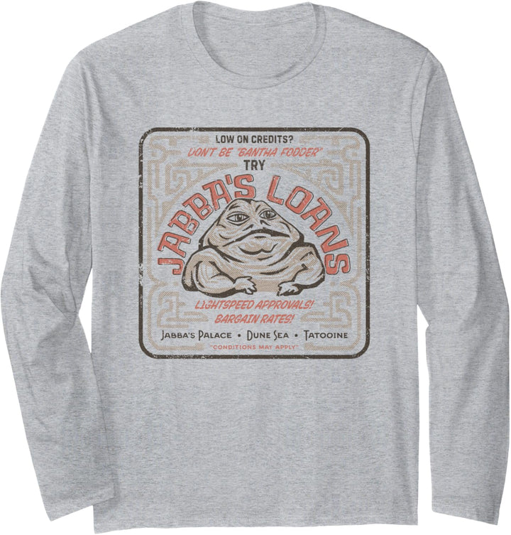Star Wars Jabba The Hutt Loans Comic Langarmshirt