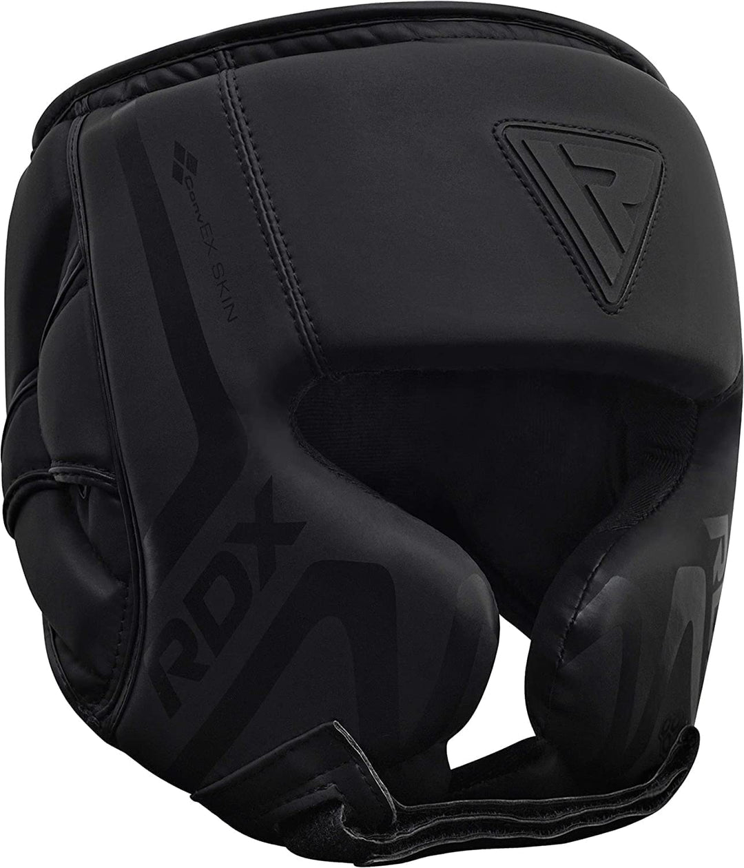 RDX NIOR Kopfschutz Boxen, Maya Hide Leder, Kickboxen MMA Kampfsport Schwarz Kopfschützer Thaiboxen