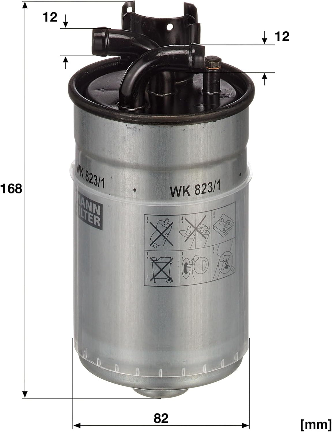 MANN-FILTER WK 823/1 Kraftstofffilter – Für PKW