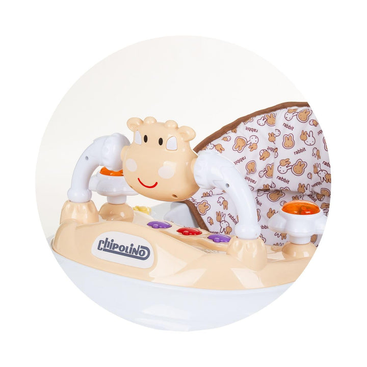 Chipolino Lauflernhilfe Little Cow Räder Stopper Höhenverstellbar Musik Licht braun, braun