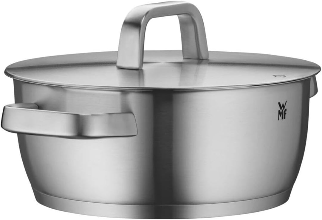 WMF Iconic Bräter 28 cm, hochwertiger Edelstahldeckel, robustes Cromargan®: Edelstahl Rostfrei 18/10
