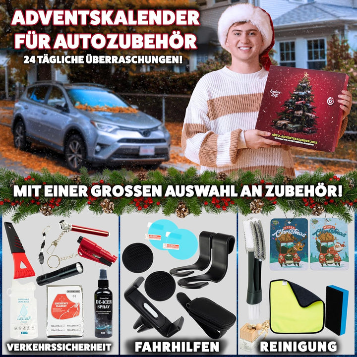 KreativeKraft Auto Zubehör Adventskalender 2025 Männer, Teens & Frauen, 24 Tage Kalender, mit Schlüs