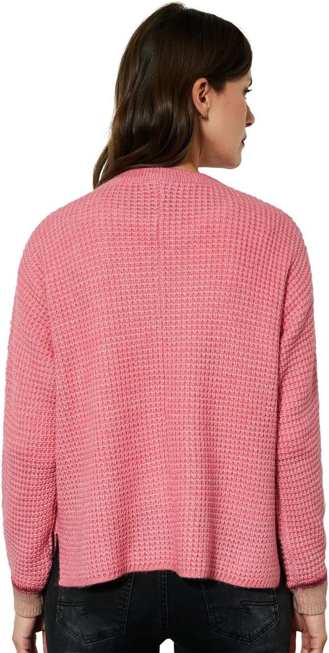Street One Damen Offene Strickjacke 42 Winter Rose Melange, 42 Winter Rose Melange