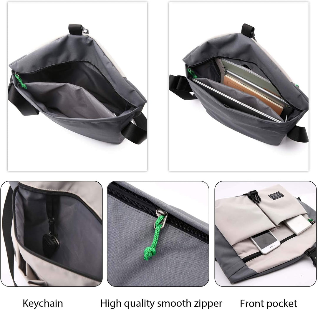 FANDARE Herren Damen Umhängetasche Unisex Commuter Reisen Schultertasche Grosse Kapazität Messenger