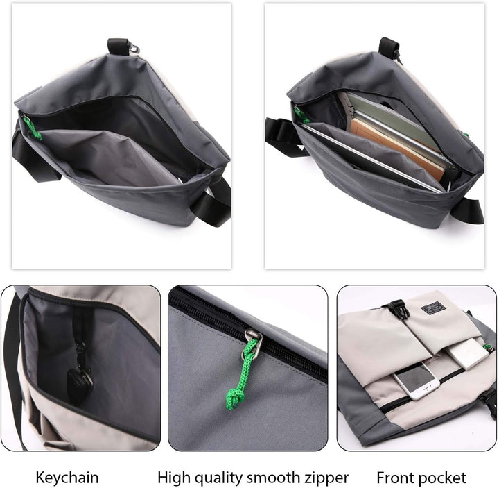 FANDARE Herren Damen Umhängetasche Unisex Commuter Reisen Schultertasche Grosse Kapazität Messenger