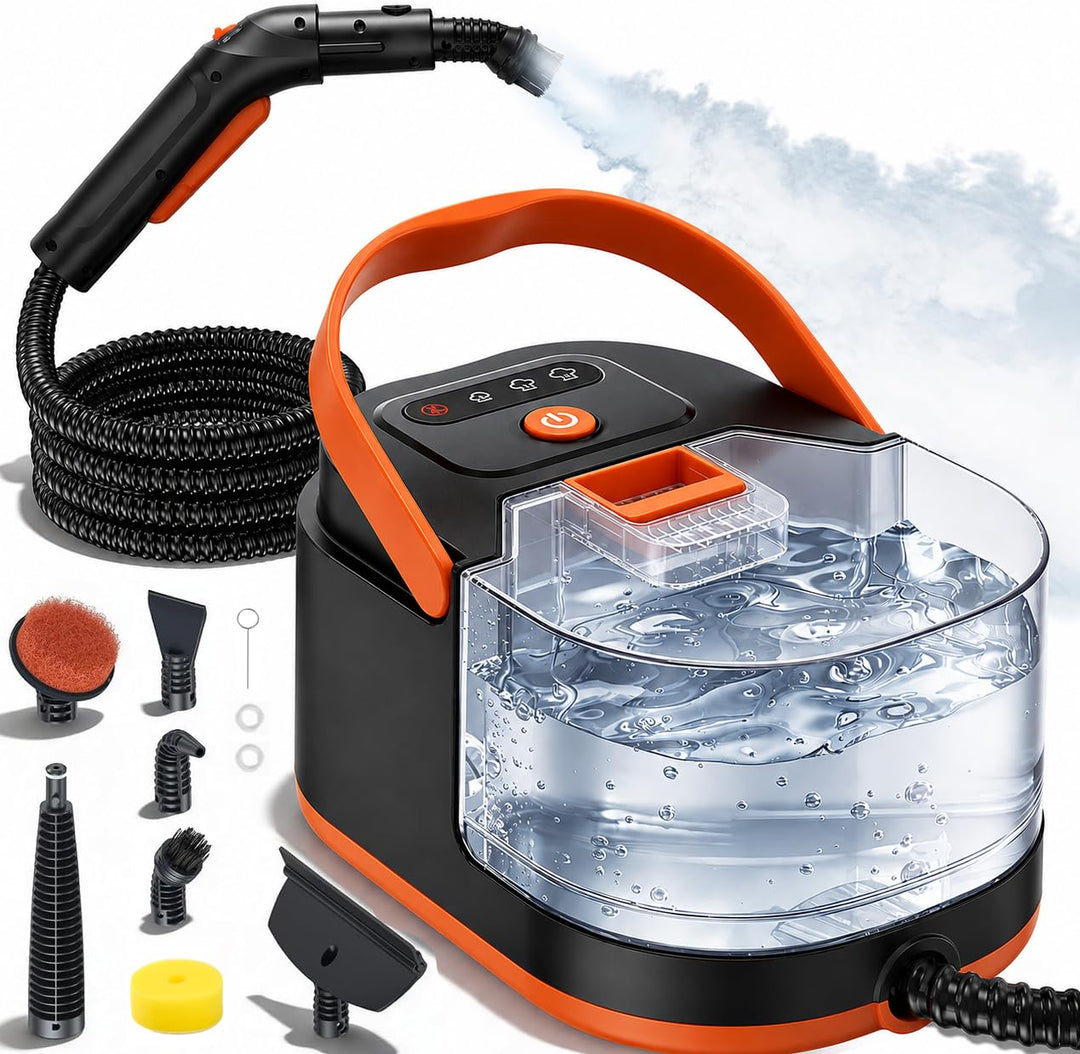 Dampfreiniger Handgerät für Haushalt Auto Handdampfreiniger 221°F 4 Bar Black, Black