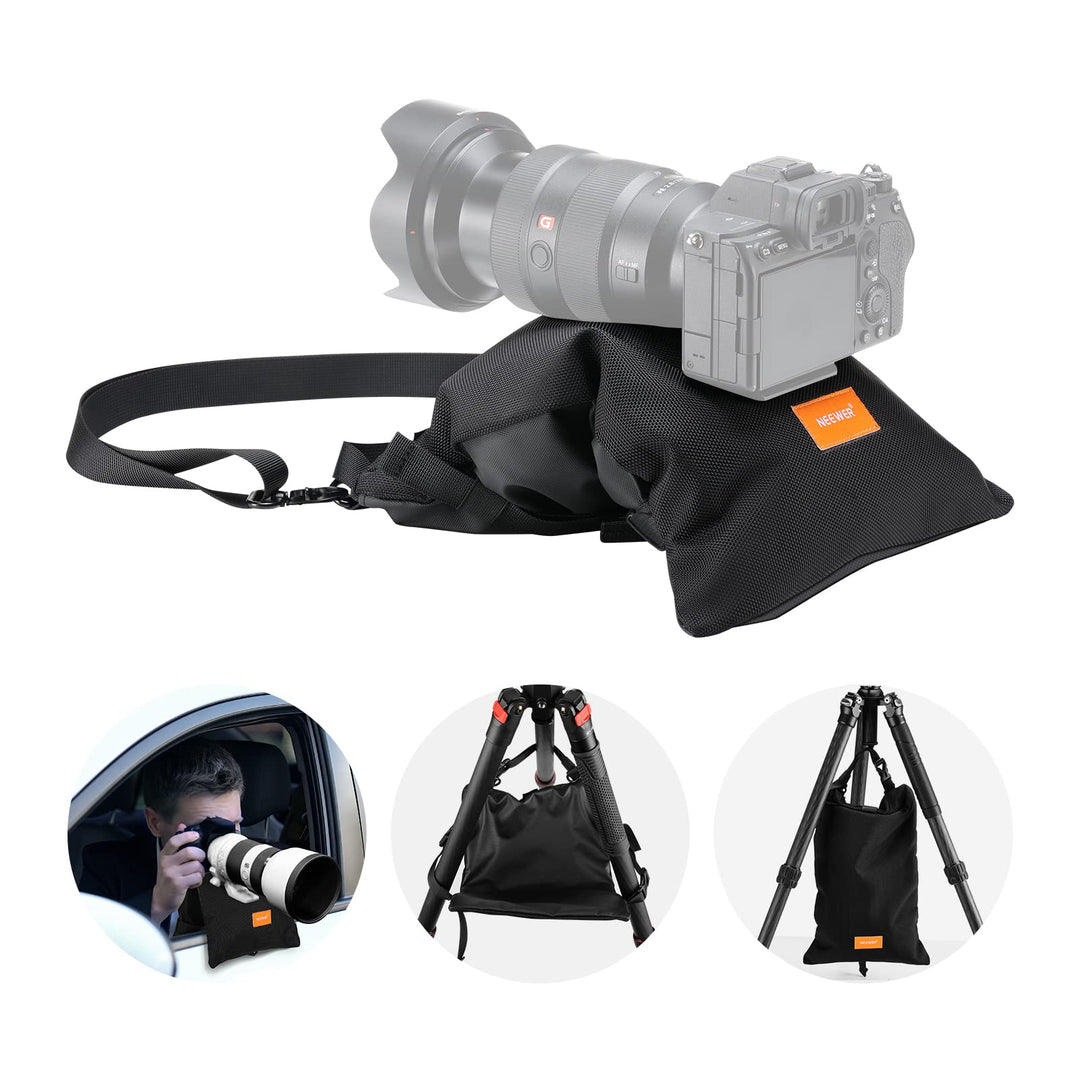 NEEWER Fotografie Sandsack 15,5 "x 9,4" Faltbare Aufbewahrungstasche mit Schultergurt, Polyester Sat
