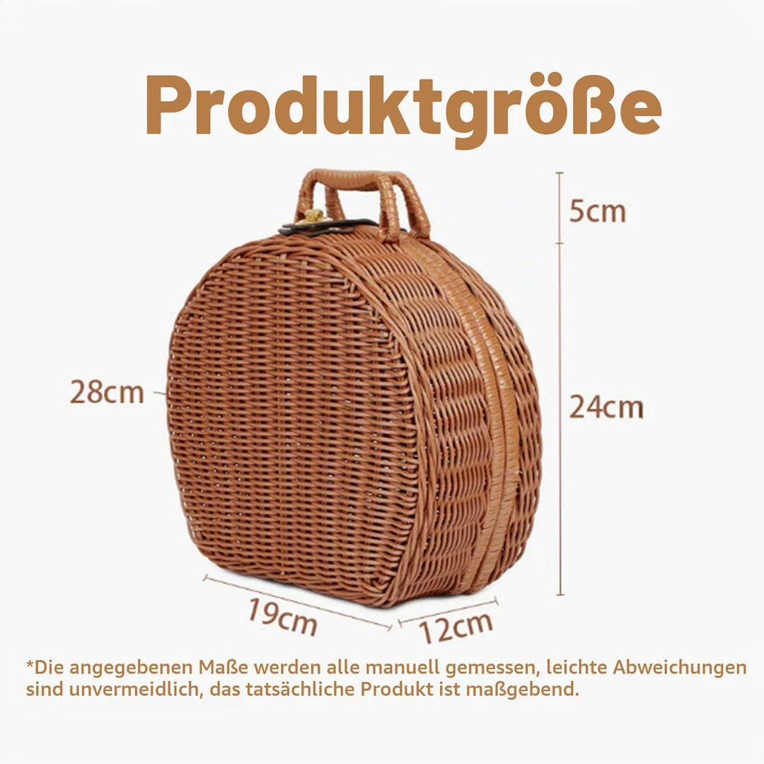 Picknickkorb,Picnic Basket,Picknick Korb,Picknickkorb 2 Personen,mit Griff,Geeignet für Picknick und
