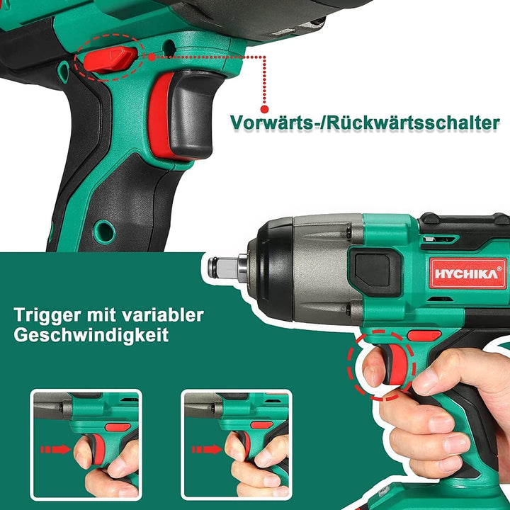 HYCHIKA Professional Akku-Drehschlagschrauber 18V (Nur Schlagschrauber), Nur Schlagschrauber