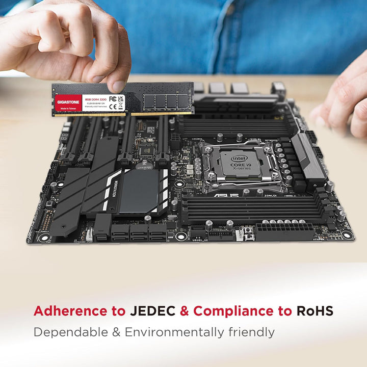 [DDR4 RAM] Gigastone Desktop RAM 32GB (4x8GB) DDR4 Ram 32GB DDR4-3200MHz PC4-25600 CL22 1.2V UDIMM 2