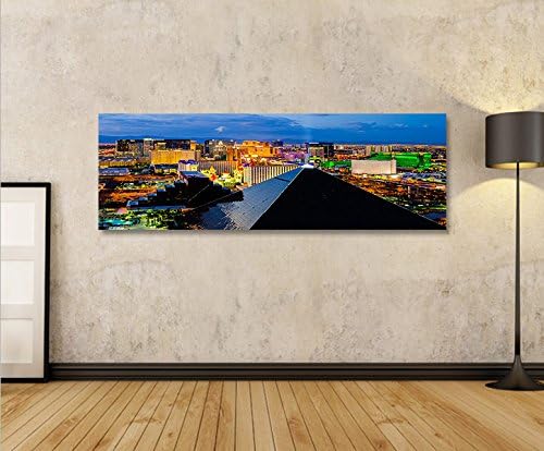 islandburner Bild Bilder auf Leinwand Las Vegas V4 Luxor Panorama XXL Poster Leinwandbild Wandbild D