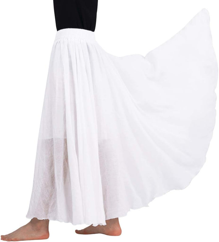 FEOYA Baumwolle Leinen Maxirock Boho Sommer Rock Double Layer Elastische Taille Faltenrock Frauen Ei