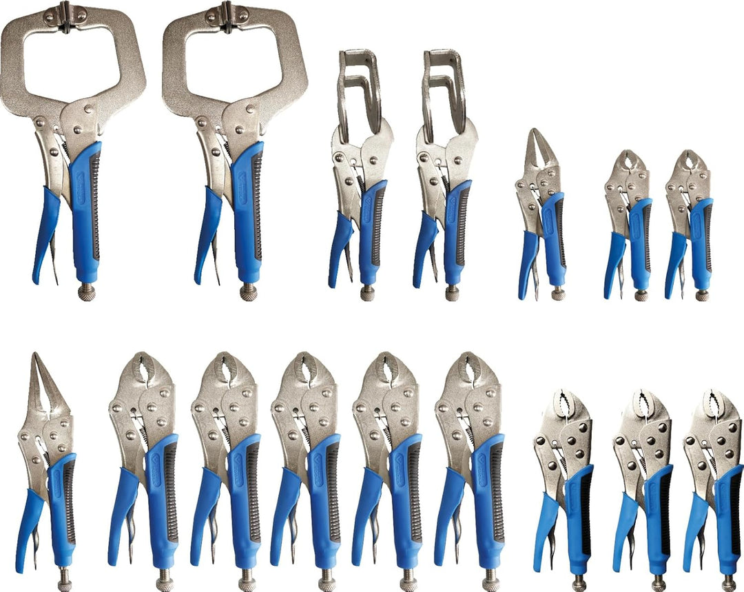 Brilliant Tools BT065016 Feststellzangen / Gripzangen-Satz, 16-tlg 16-tlg., 16-tlg.