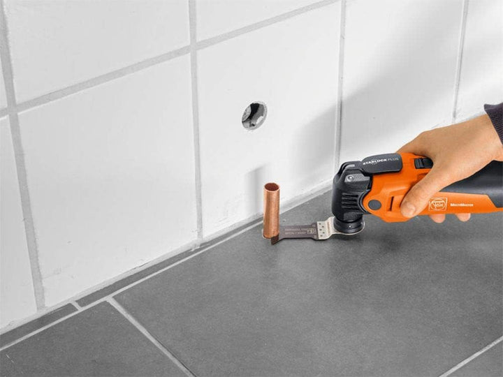 Fein Multimaster Set Top (Multitool FMM 350 QSL, Schleif-, Sägeblätter, Spachtel, Raspel, usw.; 350