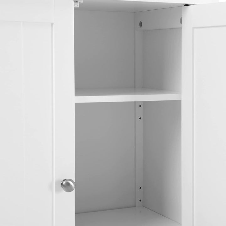 VASAGLE Badezimmerschrank, freistehender Badschrank, Aufbewahrungsschrank mit 2 Türen, mit 2 verstel