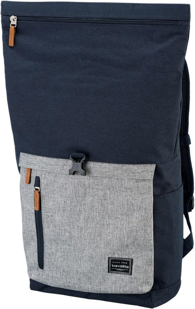 travelite Handgepäck Rucksack mit Laptop Fach 15,6 Zoll, Gepäck Serie BASICS Daypack Rollup: Praktis