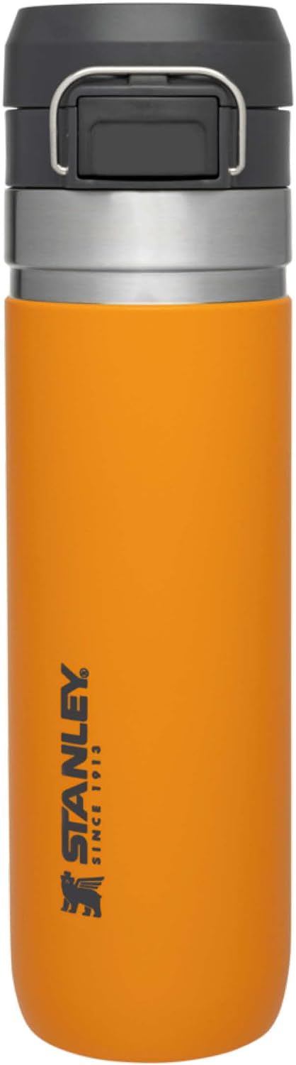 Stanley Quick Flip Trinkflasche Edelstahl .71L/24OZ Saffron – Thermosflasche Auslaufsicher - Hält 12