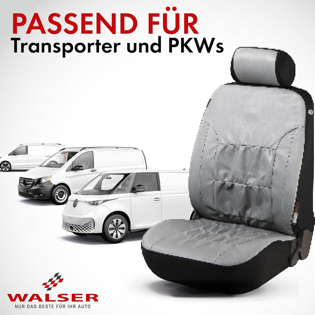 Walser Autositzbezüge Nappa Touch grau aus Kunstleder, Grau