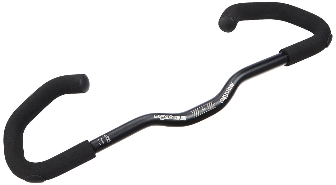 ergotec Fahrradlenker Lenkerbügel AHS-Basic Comfort 25.4 / Aluminium AL6061-T6 Schwarz, Schwarz