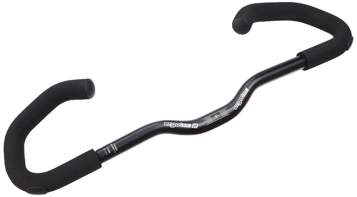 ergotec Fahrradlenker Lenkerbügel AHS-Basic Comfort 25.4 / Aluminium AL6061-T6 Schwarz, Schwarz