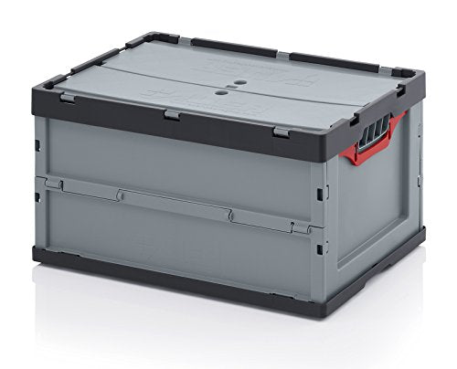 Auer Packaging Profi-Faltbox 60 x 40 x 32 mit Deckel - Klappbox Eurobox Transportbox Aufbewahrungsbo