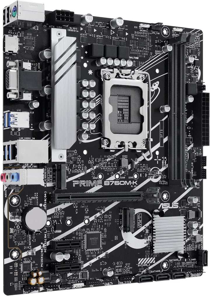 ASUS Prime B760M-K Gaming Mainboard Sockel Intel LGA 1700 (Intel B760, mATX, DDR5 Speicher, 2X PCIe