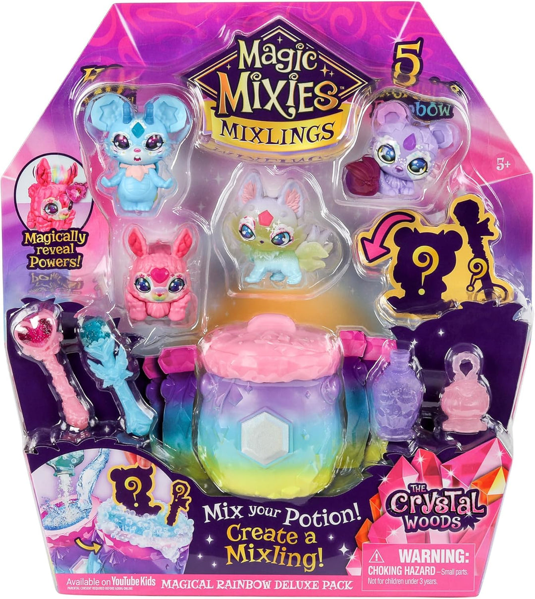 Die Magic Mixies Mixlings „Regenbogenzauber“-Bundle mit 5 exklusiven Mixlings mit einzigartigen Rege