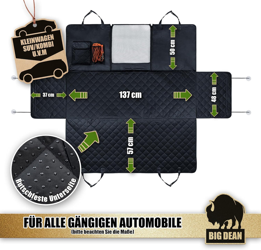 BigDean Robuste universelle Hundedecke Auto Rückbank Autoschondecke Hund Rücksitz schmutz- & wassera