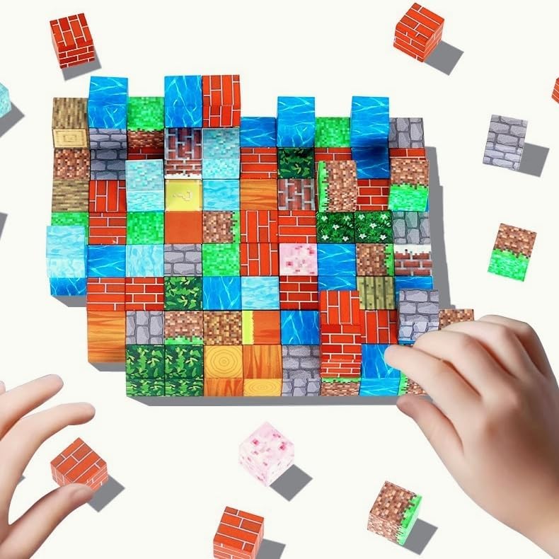 Magnetische Bausteine, 24 Stück Magnetbausteine Spielzeug, Magnetic Blocks Spielzeug Geschenke Magne