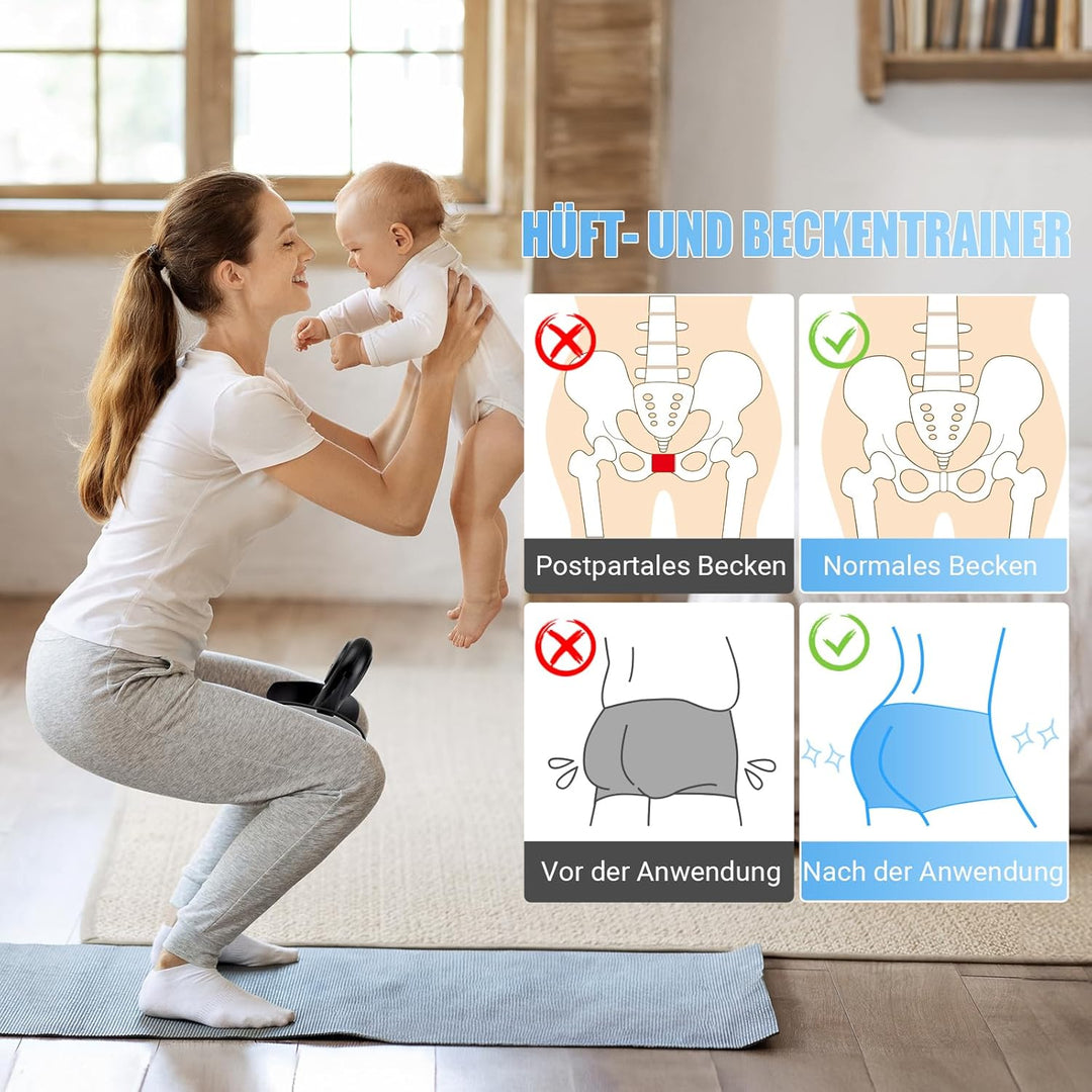 Oberschenkeltrainer, 15-70 lbs Beckenbodentrainer für Frau, Multifunktionaler Gesässtrainer, Po Trai