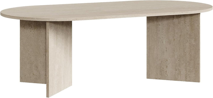 [en.casa] Couchtisch Kynd Wohnzimmertisch 119 x 60 x 40 cm Sofatisch Beistelltisch mit ovaler Tischp