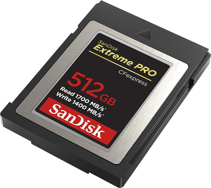 SanDisk Extreme Pro CFexpress-Speicherkarte Typ B 512 GB (1.700 MB/s Lesen, 1.400 MB/s Schreiben, Re