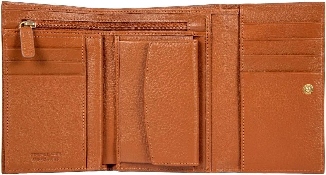 Bric's Marmolada Horizontales Damen-Portemonnaie aus Leder mit RFID-Schutz, Geldscheinfach, 12 Karte