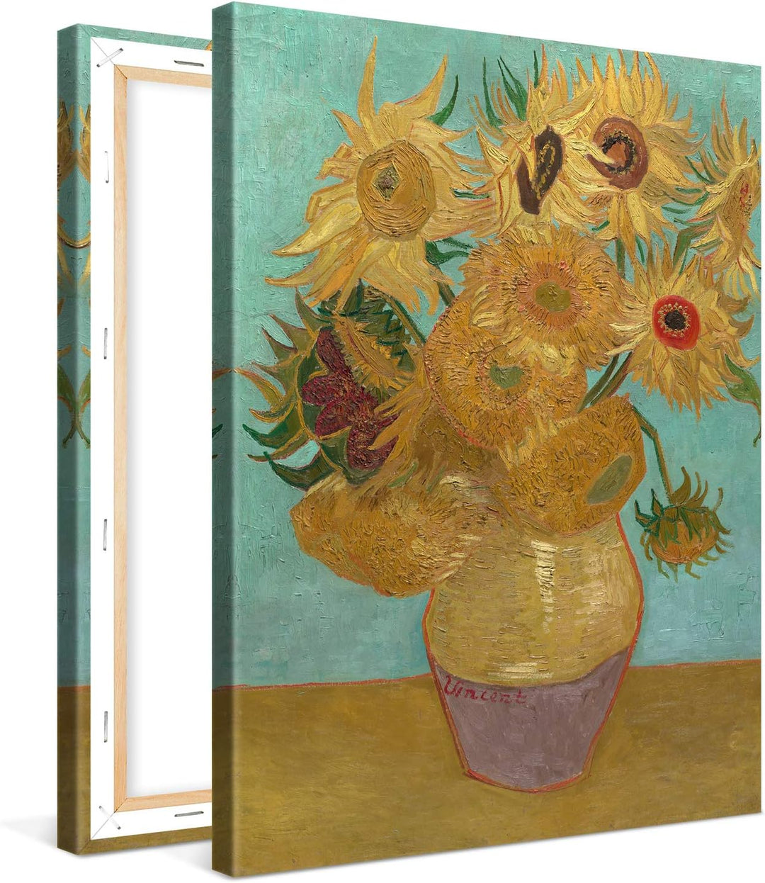 PICANOVA – Vincent Van Gogh Sunflowers 60x80 cm – Bild auf Leinwand – Leinwandbild – Premium Leinwan