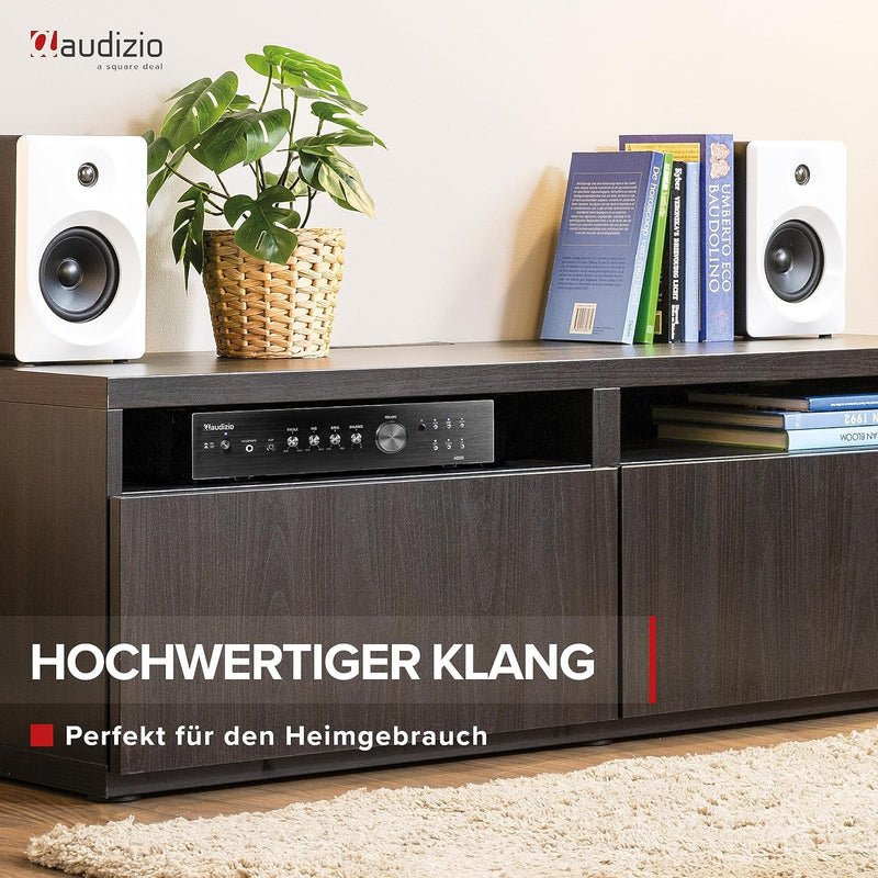 Audizio AD220B - HiFi-Stereo-Verstärker, Bluetooth Verstärker für Lautsprecher und HiFi Anlage, Ampl