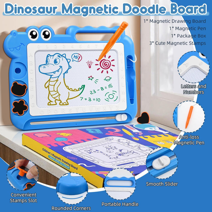 Dinosaurier Maltafel Zaubertafel mit Beinen Kinderspiele ab 2 3 4 5 Jahre Geschenk Mädchen Jungen, B