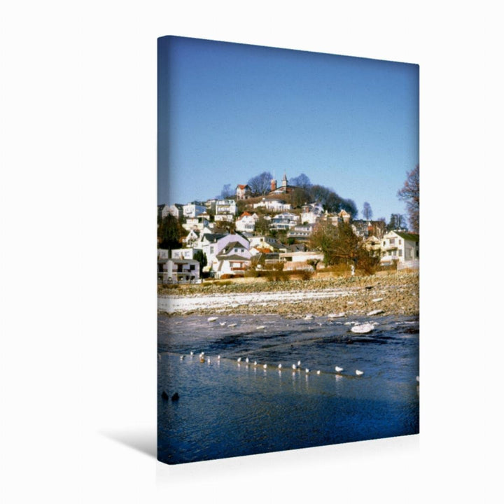 Premium Textil-Leinwand 30 x 45 cm Hoch-Format Blick auf den Süllberg in Blankenese | Wandbild, HD-B