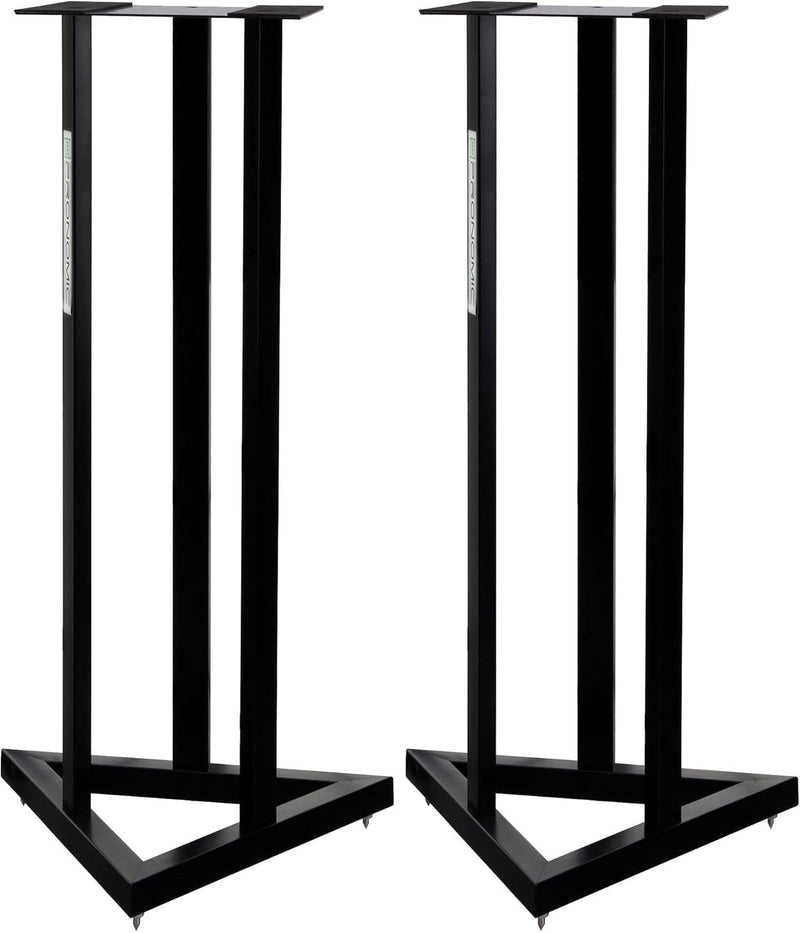 2x Pronomic SCS-20 Stativ für Studio Monitor Ständer (Höhe: 90 cm, Dreiecksbasis, Gummifüsse, Dornen