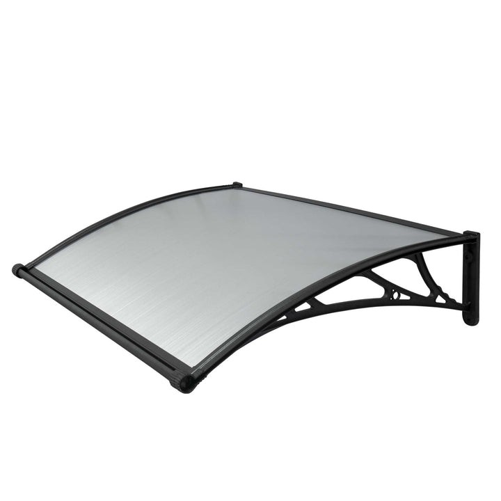 Werkapro Markise Polycarbonat 80 x 100 cm schwarz, 100 cm