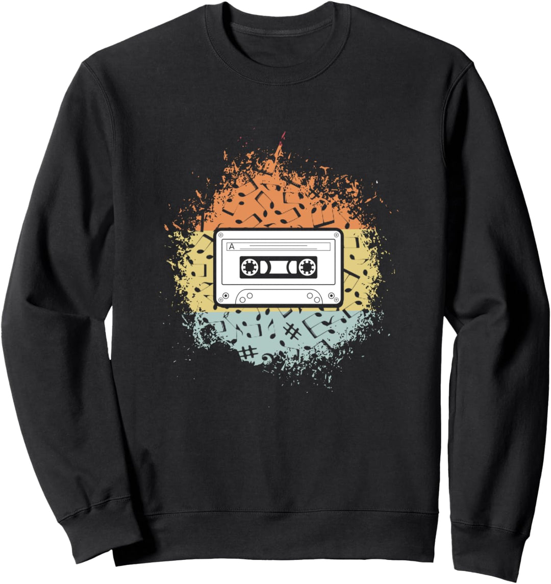 Cassette Retro 80s 1980s Style Vintage Tape Music Mixtape Sweatshirt