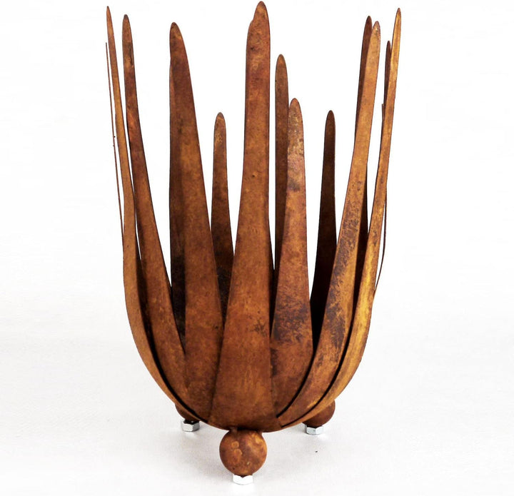 ecosoul Schale Windlicht Kerzenhalter Lotus Dekoschale verrostet mit 3 Füssen Durchmesser: 24cm unte