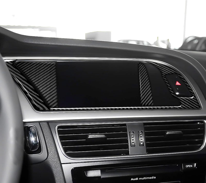 OYDDL Carbon Fiber Auto Mittelkonsole Navigation CD Panel Luftauslass Abdeckung Trim Kompatibel mit