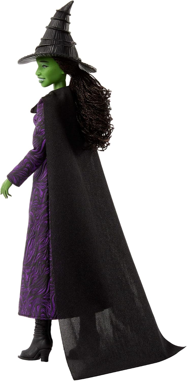 Mattel Universal Pictures Wicked Elphaba Thropp-Modepuppe mit abnehmbarem Outfit und 7 Bewegungspunk