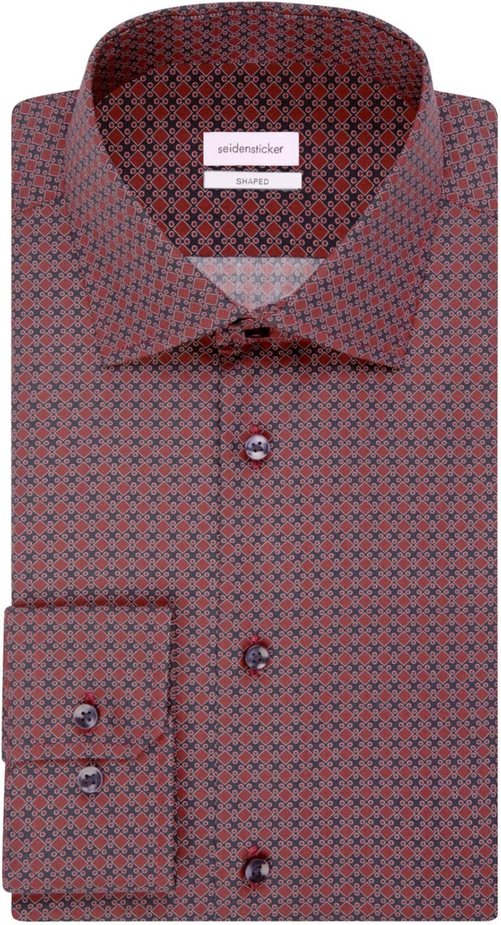 Seidensticker Herren Business Hemd - Shaped Fit - Bügelfrei - Kent-Kragen - Langarm - 100% Baumwolle