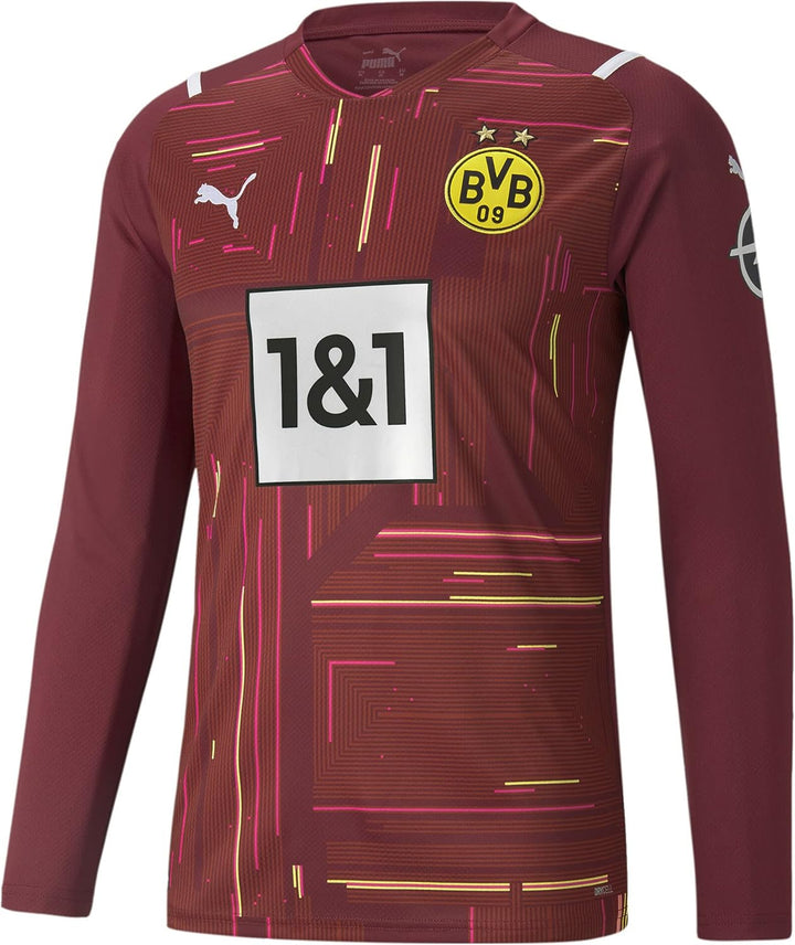 Puma Herren Borussia Dortmund Saison 2021/22 Spielausrüstung, Gamekit Game-Kit, L Cordovan